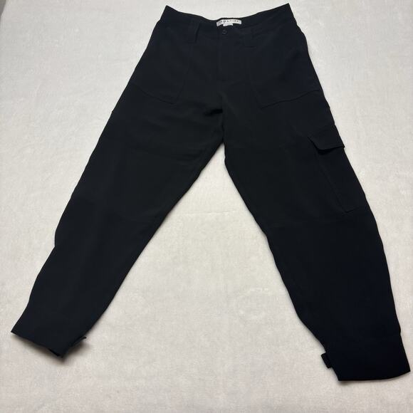 Trina Turk Barrier Islands Utility Cargo Jogger Pants Multi Pocket Black Size 4 - Picture 12 of 13